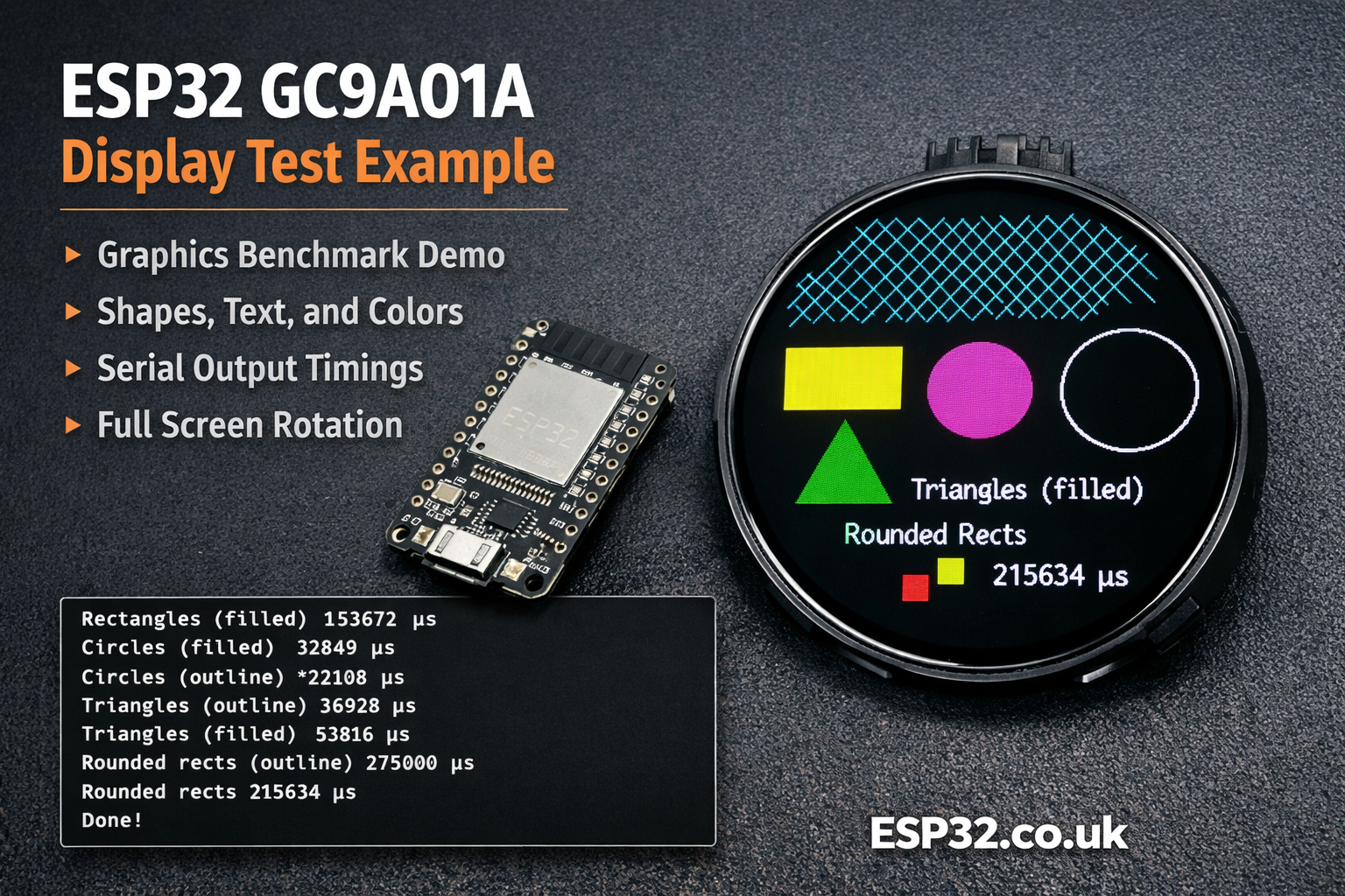 GC9A01A Round Display Adafruit Example