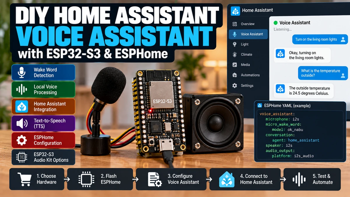 diy home assistant voice assistant esp32 s3 esphome