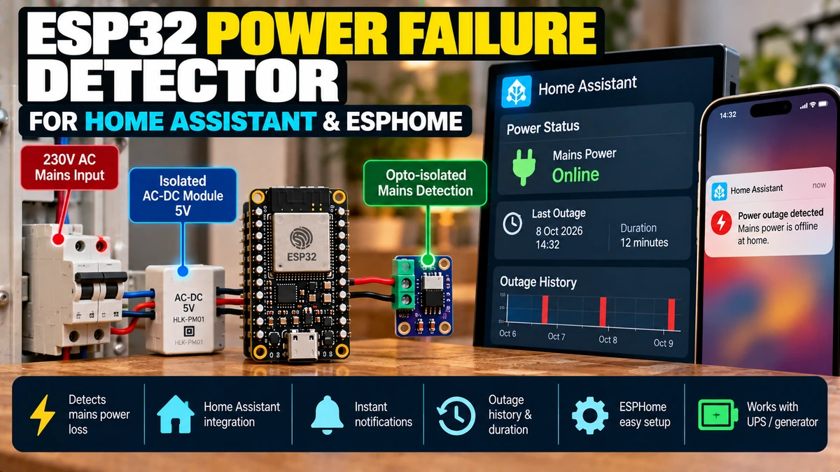 esp32 power failure detector home assistant esphome