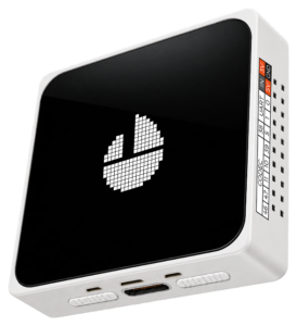 Espressif ESP-Mosaico V1.2 development kit with square touchscreen and side expansion header