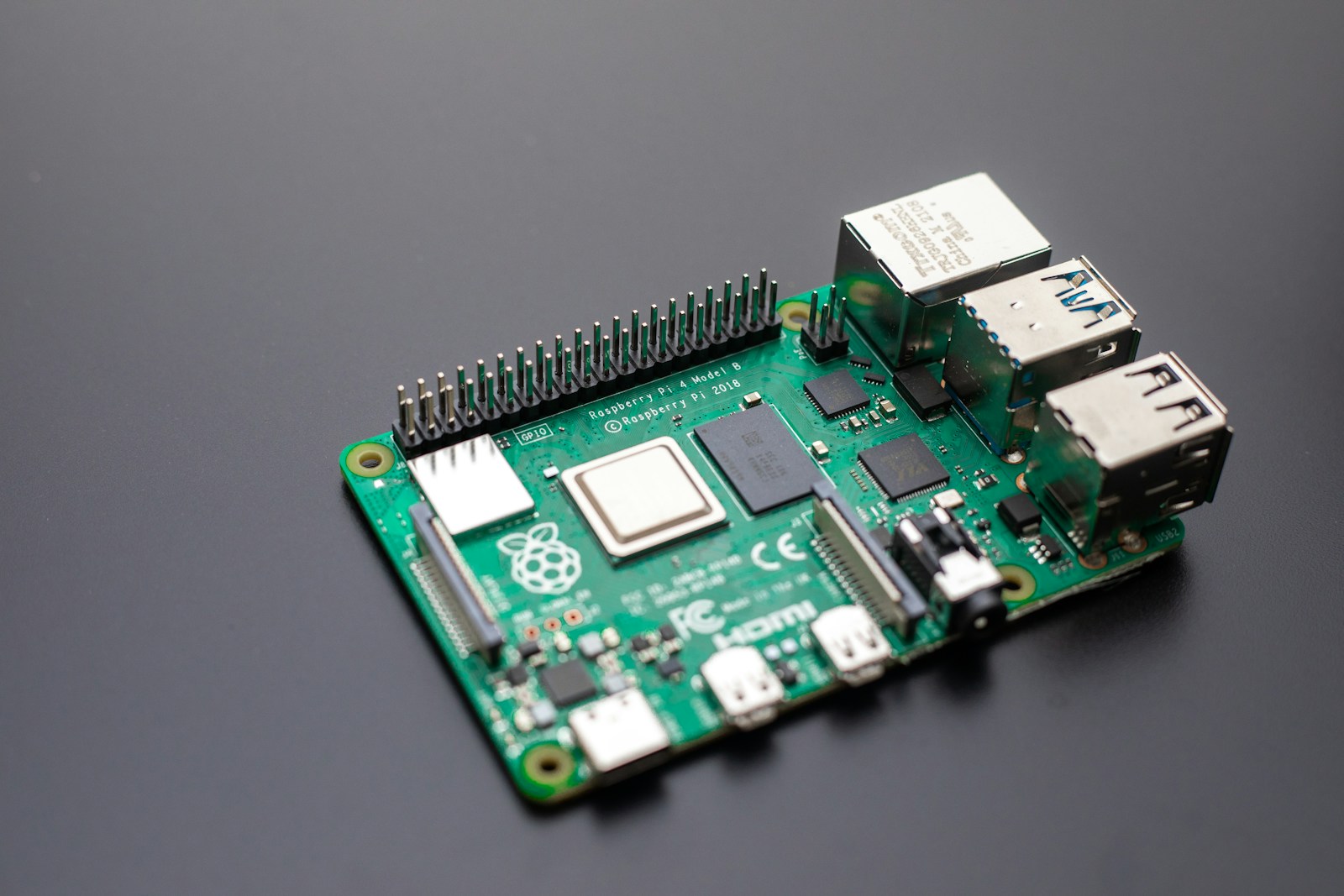 Close-up of a Raspberry Pi board, illustrating Home Assistant OS 18.4 hardware