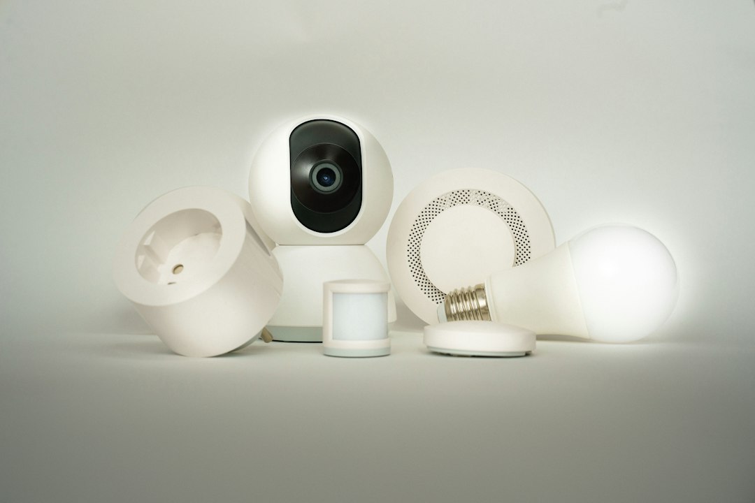 Smart-home devices including a security camera and connected controls, illustrating Home Assistant 2026.11 beta
