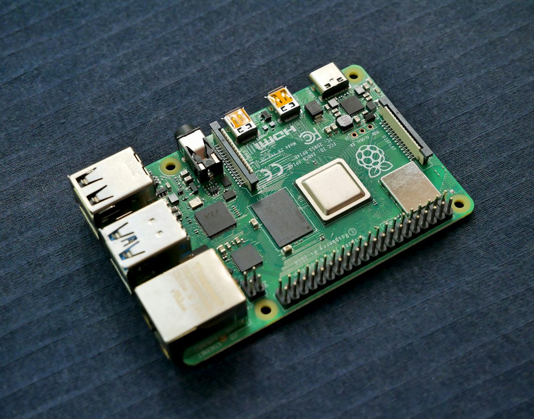 Top view of a Raspberry Pi 4 board, one supported CUBE OS 2.15 platform