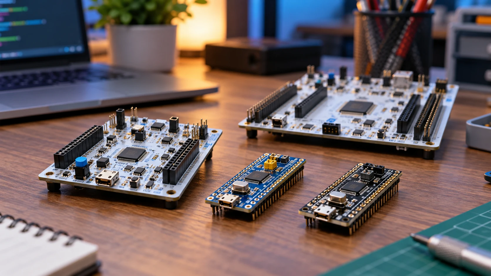 STM32 development boards comparison: Nucleo, Blue Pill, Black Pill and specialist Nucleo evaluation platforms